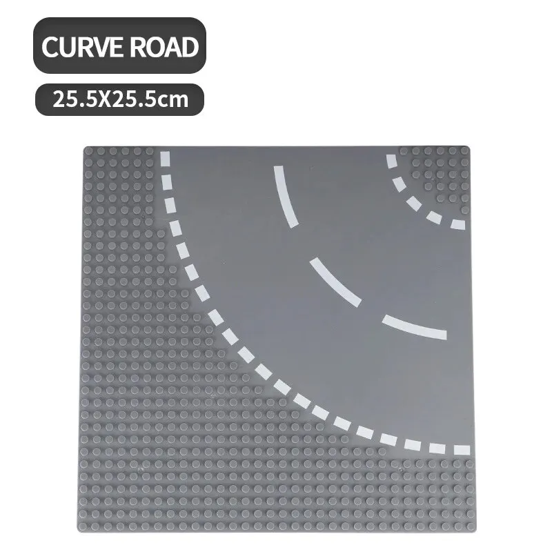 32X32 Klassieke Road Bouwsteen Bodemplaat Stad Uitzicht Verkeer Road Figuren Bouw Speelgoed Bakstenen 32 Dots Plastic Grondplaten