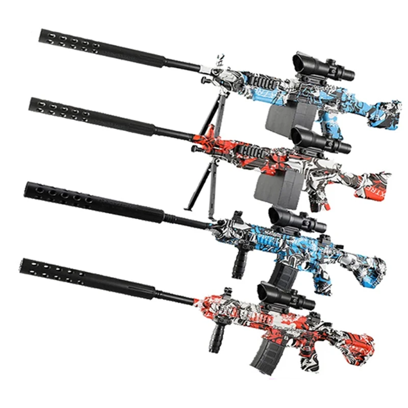 New Electric M416 AUG Toy Gun Automatic Splatter Rifle M249 Paintball Outdoor Game Airsoft Submachine Guns Pistol For Boys