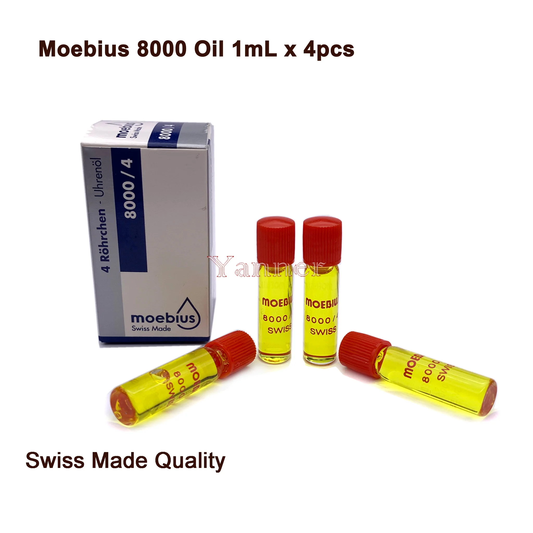 Moebius 8000 Oil 1mL x 4pcs Special Watch Quartz Oil - Professional Oil Watch Repair Tools for Watchmakers