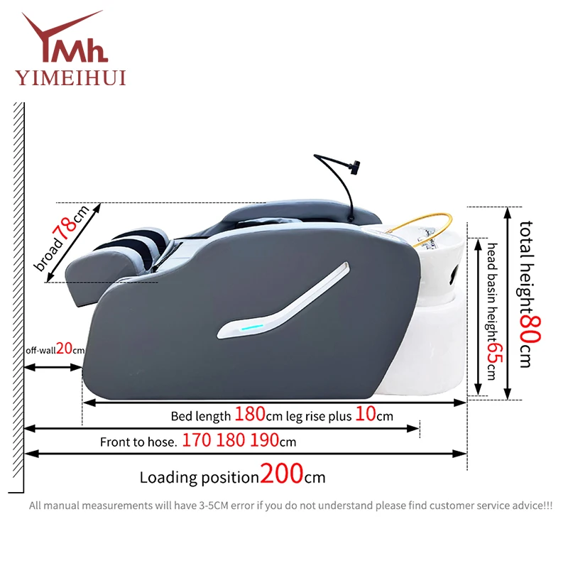 Hair Washing Bed Modern Spa Head Salon Hair Washing Head Spa Therapy Shampoo Massage Beds