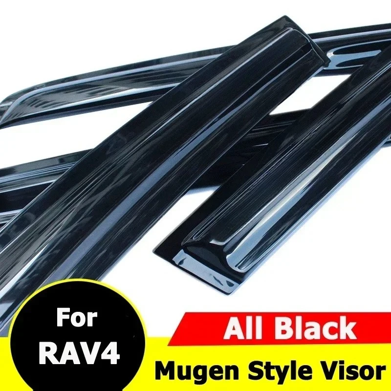 Acrylic Mugen Style Window Vent Visor/Rain Sun Wind Defecltor Guard For 2013-2024 2021 2022 2024 Mazda CX5 CX-5 CX-3 CX-4