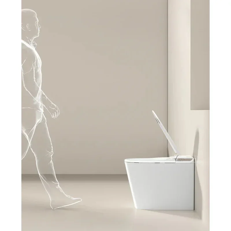 Luxury Smart Toilet With Tankless Design Instant Heating Adjustable Water Spray Bidet Automatic Flushing System