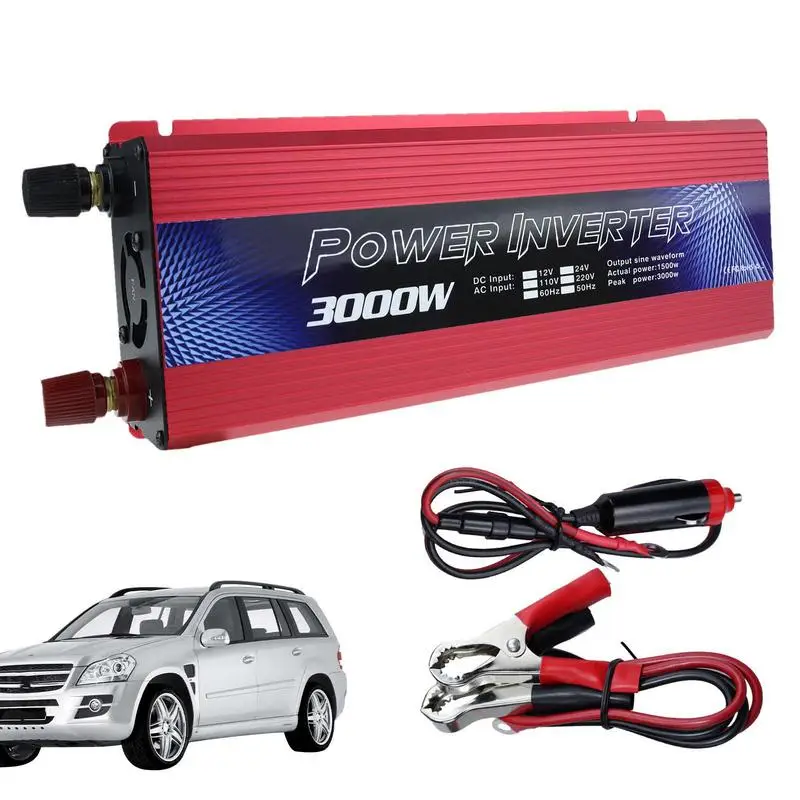 

12v Power Inverter For Car 3000W Car Outlet Adapter USB Vehicle Charger Inverter For Laptop Mobile Phones For Camping Ship