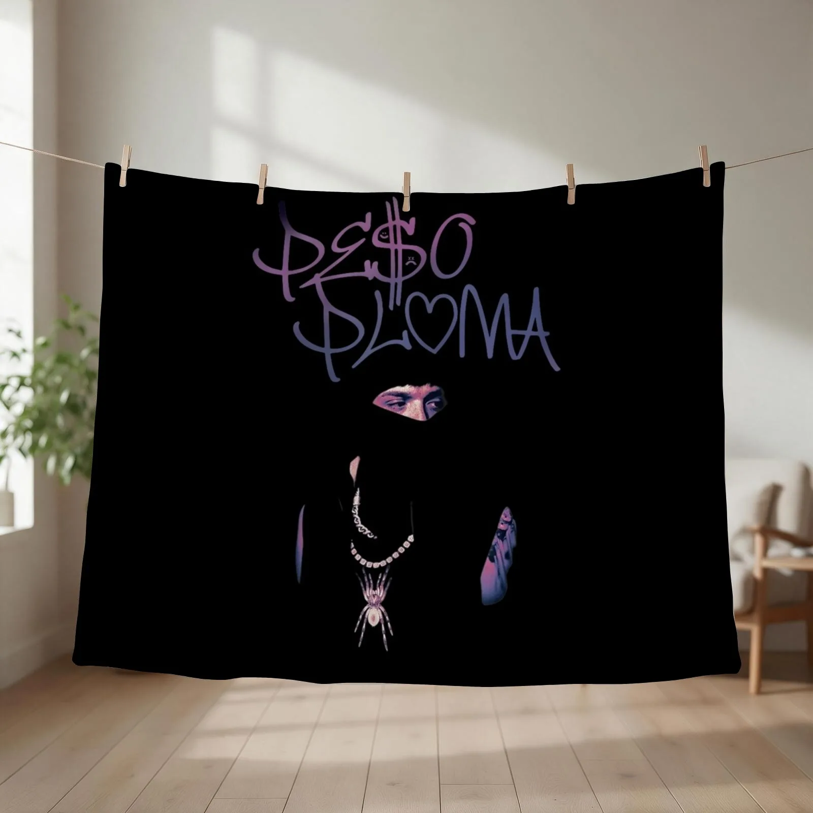 Peso Pluma Throw Blanket couch cozy soft plush fuzzy picnic outdoor blanket