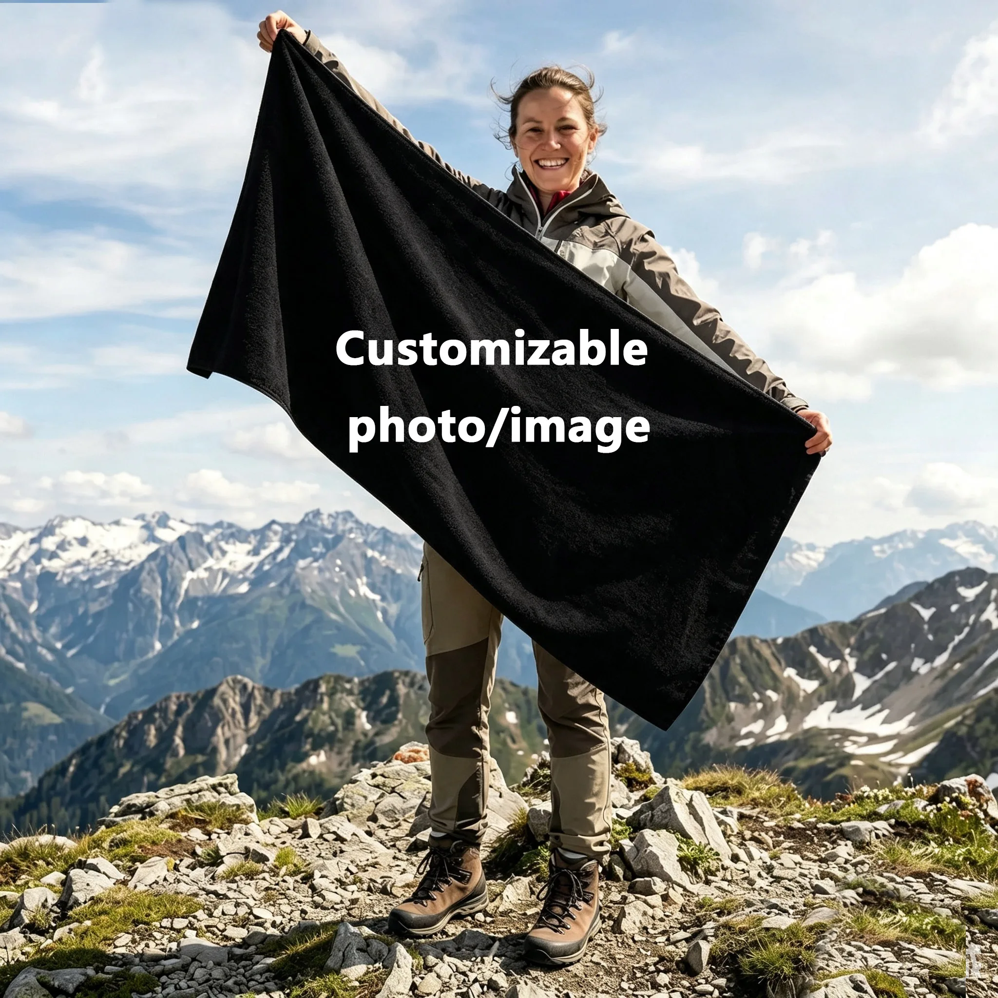 Personalized Custom Bath Towel Customizable Photo Microfiber Printed Towels For Swimming Bathroom Camping Yoga Oversized Outdoor