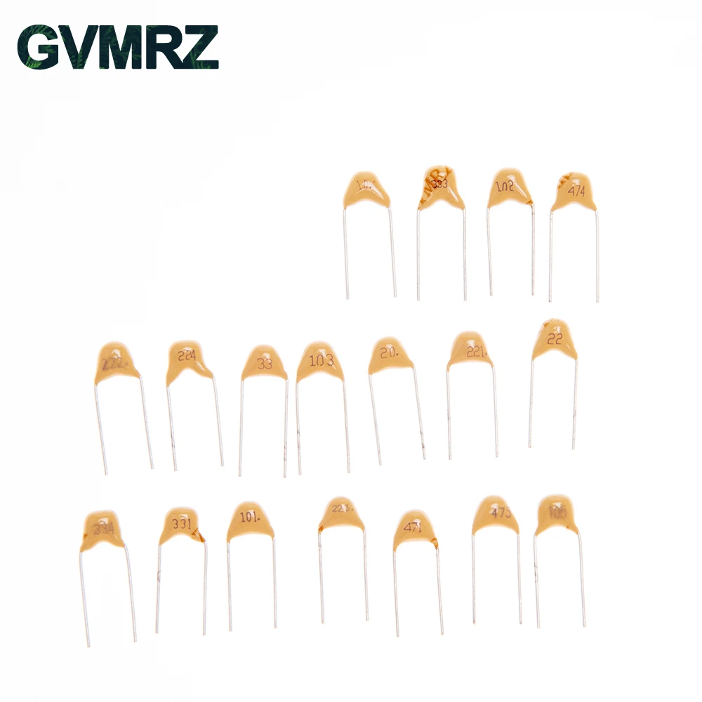 180PCS 18Values Monolithic Ceramic Capacitor Kit (20PF-1μF) for DIY Electronic Filtering & Oscillator Circuit Projects