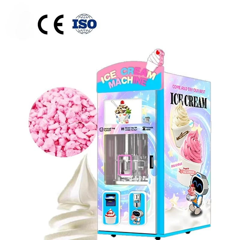 New OEM/ODM Nayax Automatic Soft Serve Ice Cream Vending Machine with SDK Touchscreen 4G LTE Remote Monitoring