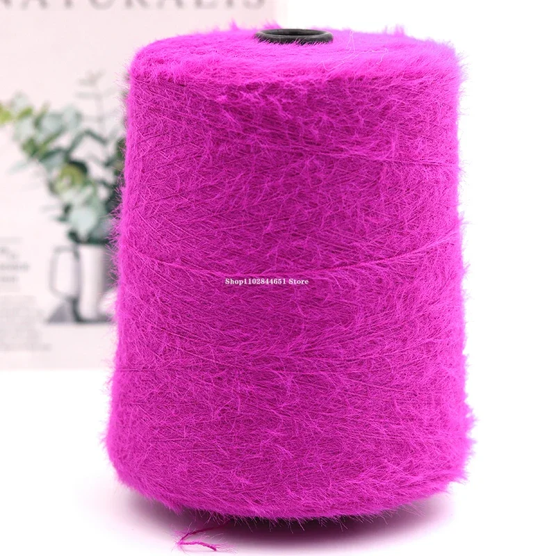 500g/ Roll Coloured Fluffy Mink Wool Hand-crocheted Thread DIY Crafts Sweater/scarf/hat/bag Knitting Yarn Crocheting Supplies