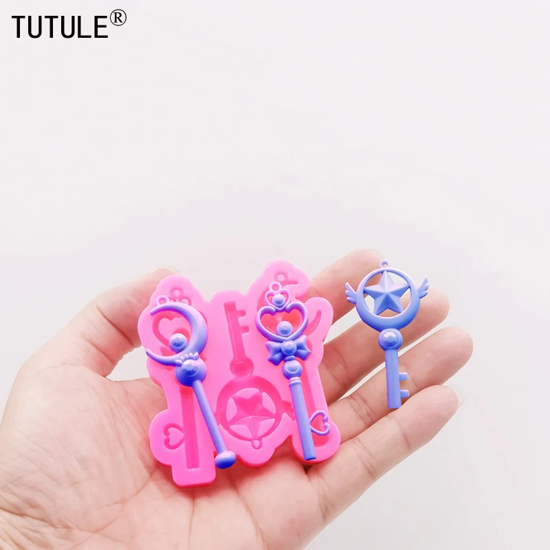 DIY kawaii Change body device keychain Pendants Silicone Mould Epoxy Resin Jewelry Polymer Clay moulds fondant mold silicone