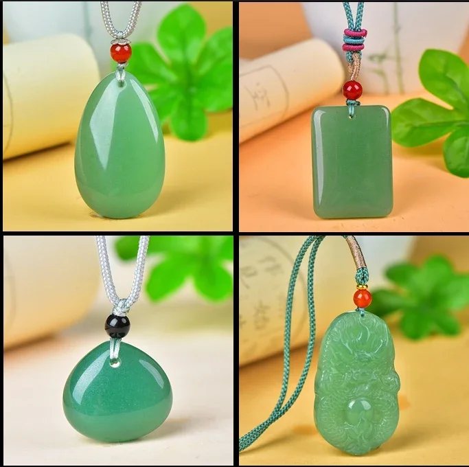 Exquisite Dongling Jade Drops Square Sugar Peace Buckle Jade Necklace Plaque Pendant Holiday Blessing Gift