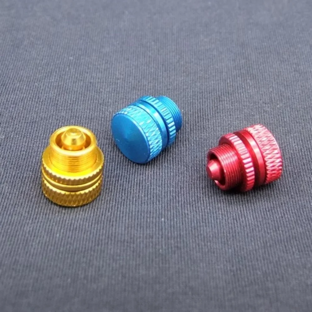 1 個アルミ燃料パイププラグドットフィラーガスグローキャップブルーレッドゴールドノズル RC ニトロ飛行機色の部品