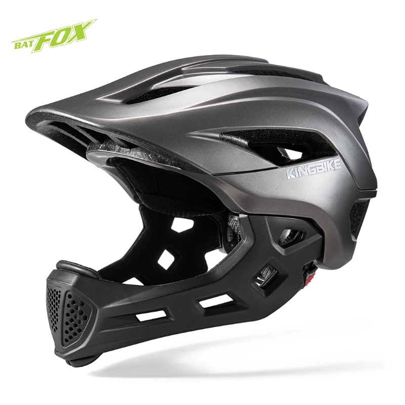 Batfox-capacete de bicicleta de rosto inteiro removível para crianças, conjunto de joelheiras esportivas ao ar livre, skate de carro de equilíbrio, mtb