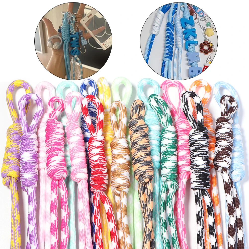 5 Stück Bunte Handgewebte Schlüsselbänder mit Anti-Verlust-Knoten aus Nylonseil für DIY Handgemachte Rucksack- und Taschendekorationen – Detail 4