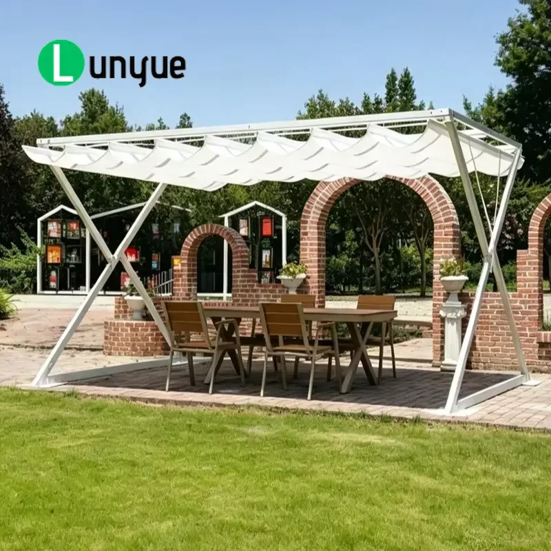 Retractable Aluminum Alloy Awning Outdoor Sunshade for Villa Courtyard Balcony Patio Parasol Canopy Weather Resistant Shade