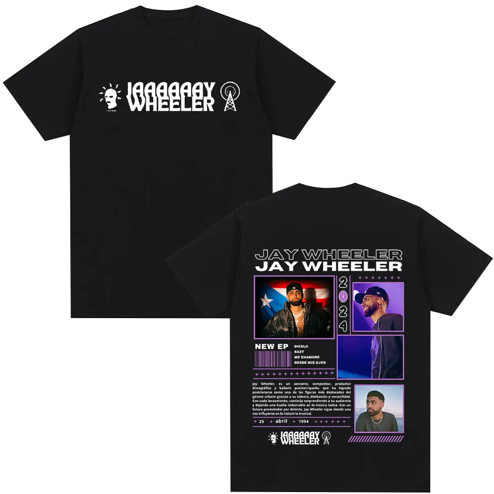 Jay Wheeler Trappii Tour Merch T Shirt Men Women Fashion Hip Hop Vintage T-shirts Casual Cotton Short Sleeve Oversized Tee Shirt