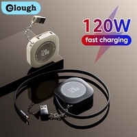 Elough 2 in 2 Retractable Data USB Cable for iPhone Charger Fast Wire Charging Cable For iphone xiaomi huawei Samsung