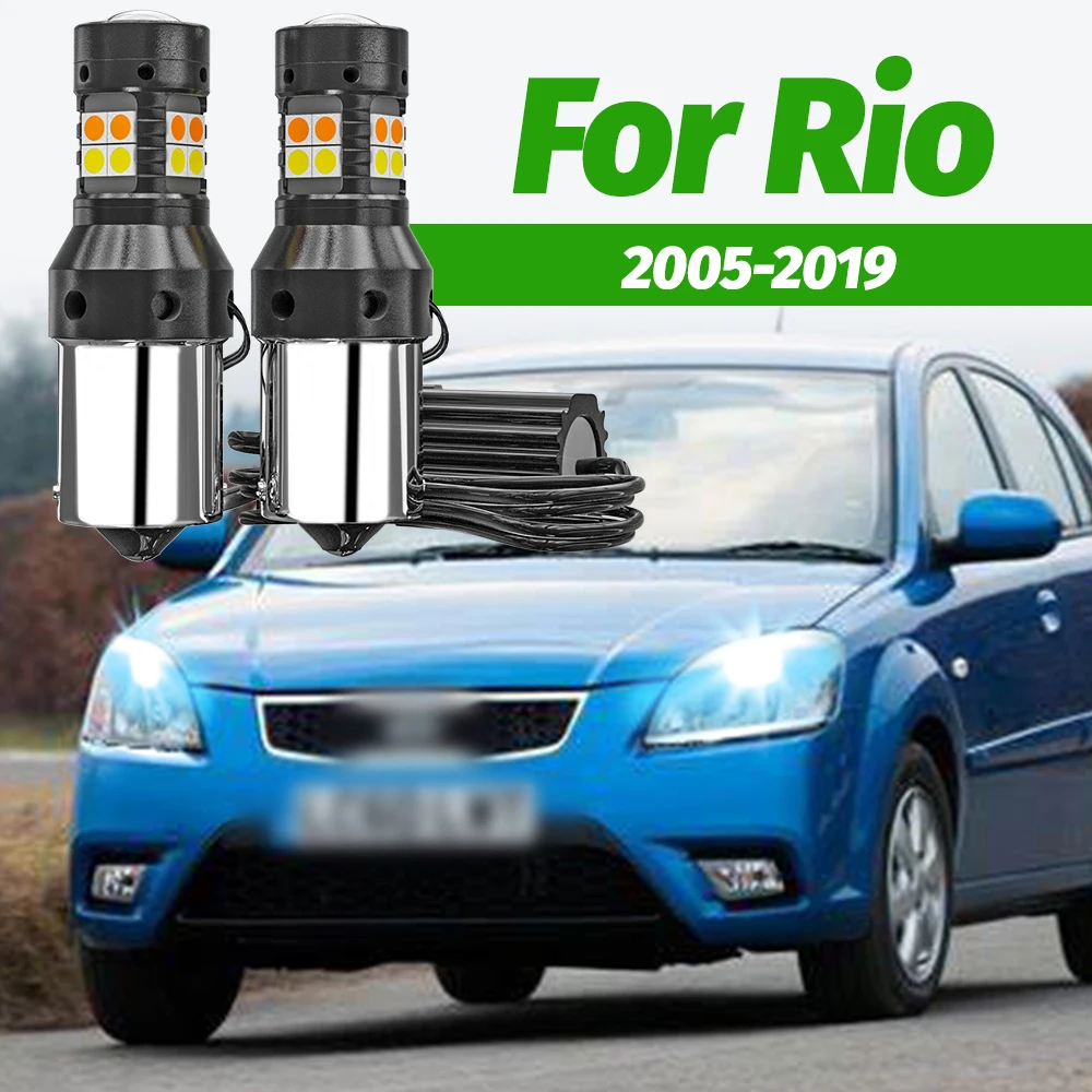 

2pcs Dual Mode Turn Signal+Daytime Running Light Accessories LED DRL For Kia Rio 2 3 4 2005-2019 2011 2012 2013 2014 2015 2016