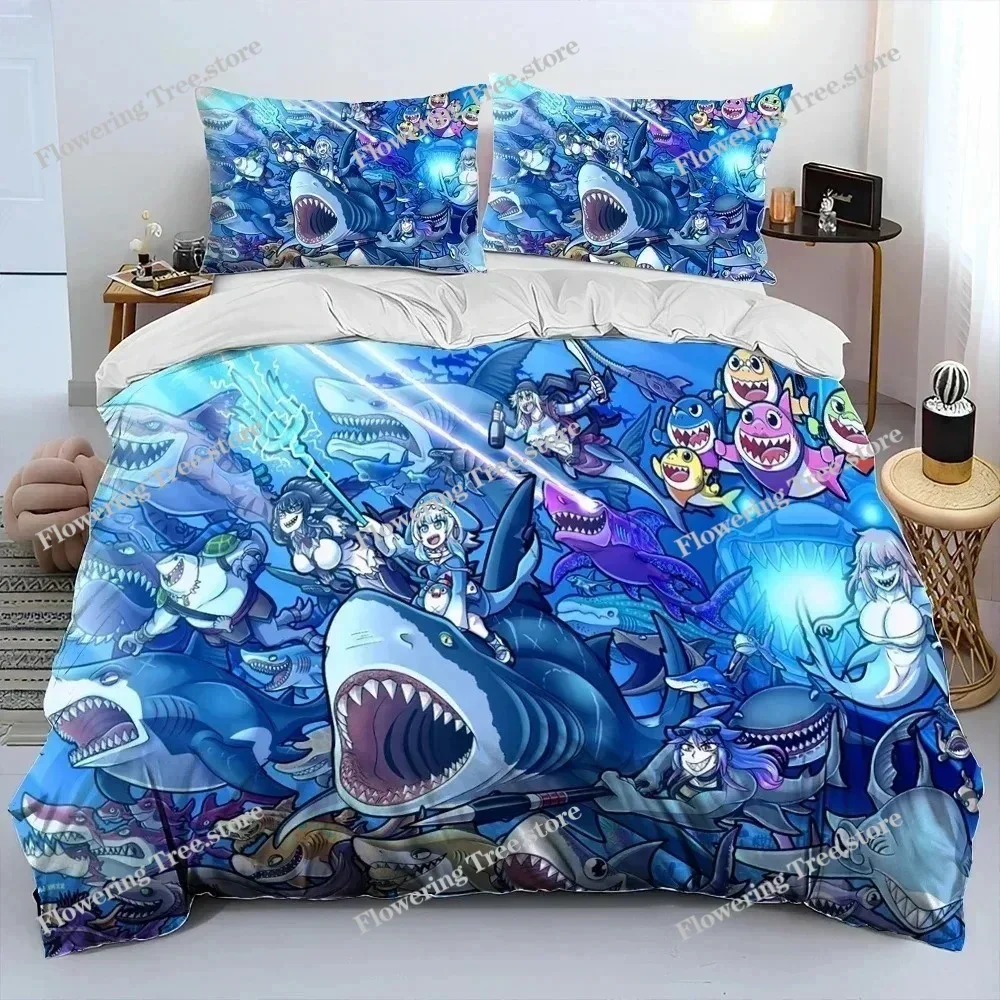 cute-gawr-gura-hololive-anime-shark-bedding-set-duvet-cover-bed-set-quilt-cover-pillowcase-comforter-king-queen-size-boys-adult0