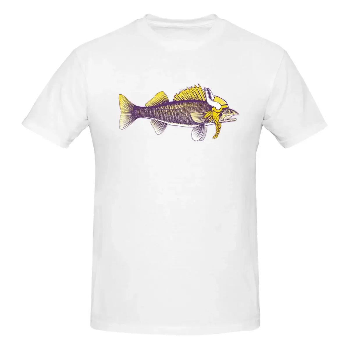 Minnesota Walleye Men T-Shirt Fashion Plus Size T Shirts Men's Round Neck Cotton Tees Short Summer Male