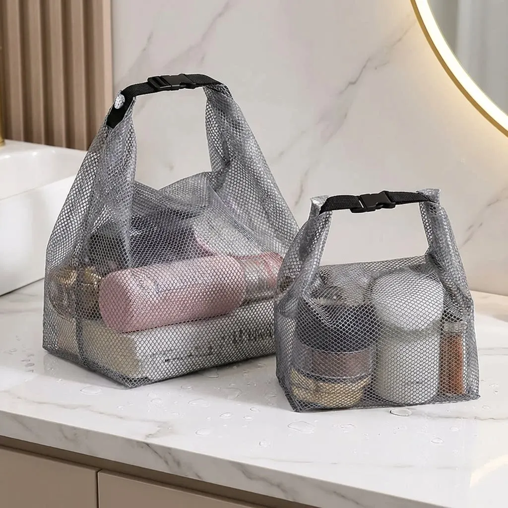 Tote Transparent Water-proof Cosmetics Bag Fashion Travel Portable Large Capacity Toiletries Pouch Trendy Women Clear Wash Bag view 2