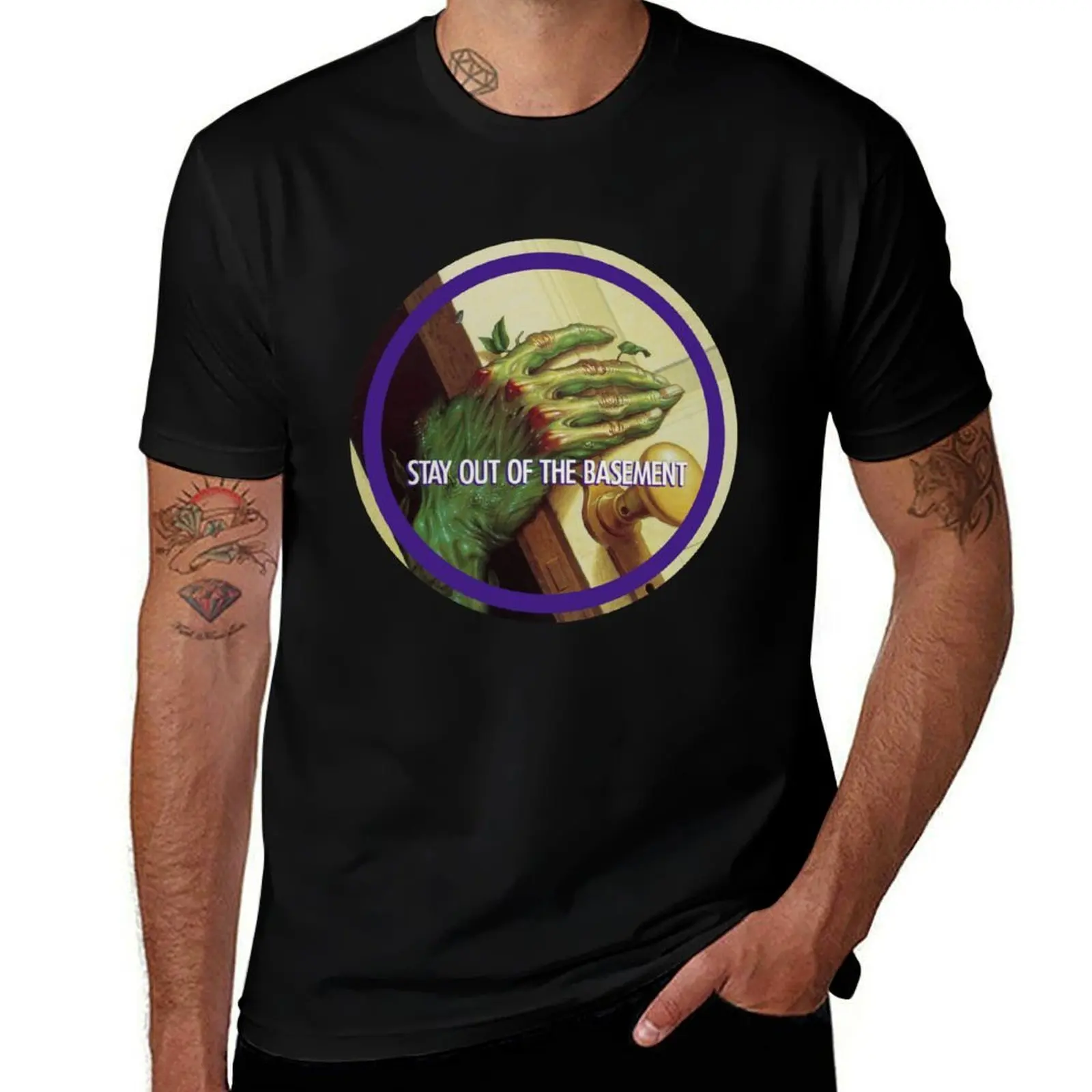 Goosebumps Stay out of the Basement T-Shirt Work Short Sleeve Cotton Top T-Shirt
