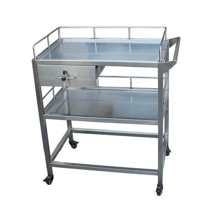 LIZE Factory Price Stainless Steel Medical Trolley Veterinary Cart Pet Hospital Trolley for Sale of Professional Manufacturers