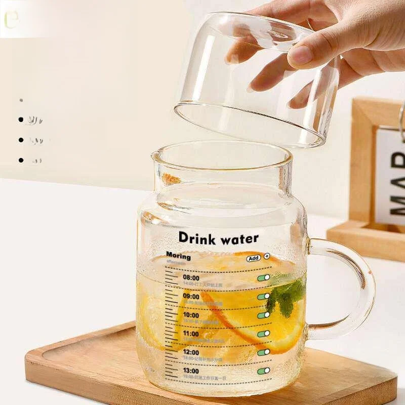 home-use-glass-cold-water-pot-tea-brewing-cup-with-lid-scale-female-style-heat-resistant-drinking-cup-for-water-and-tea