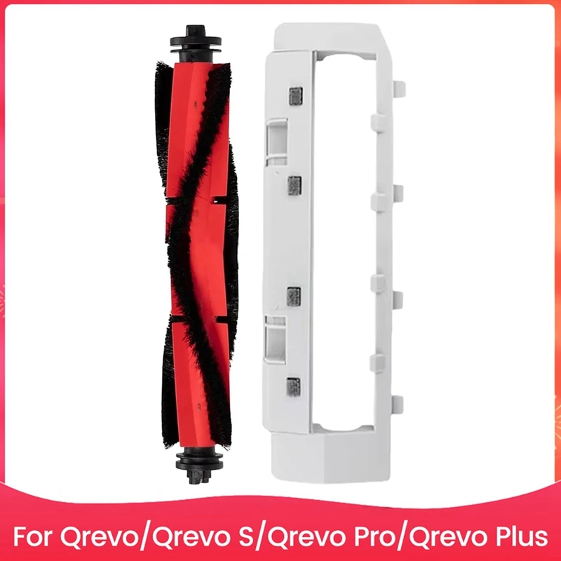 Roller Brush And Cover Set For Roborock Qrevo, Qrevo S，Qrevo Pro,Qrevo Plus Vacuum Cleaner Replacement Kit