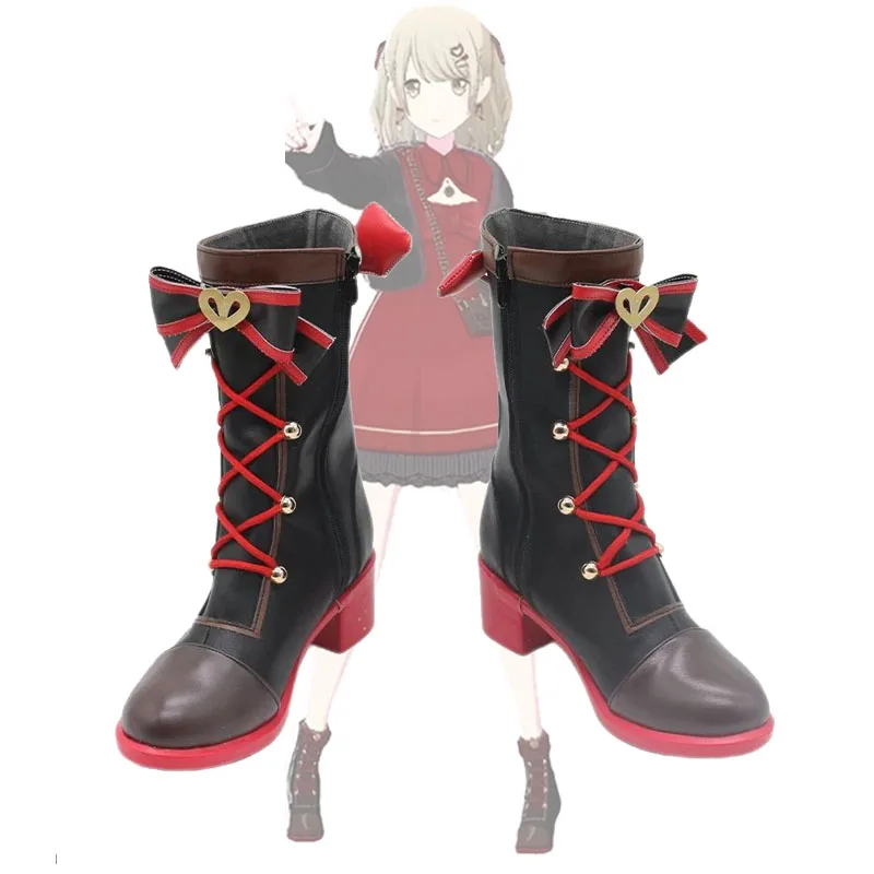 PJSK Azusawa Kohane Cosplay Shoes Project Sekai Vivid BAD SQUAD Valentine's Day Boots Colorful Stage! Kohane's Leather Shoes