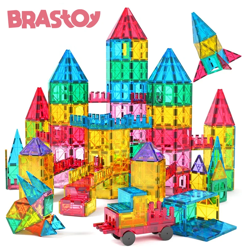 Brattoy Colorful Magnetic Building Blocks 130 Brattoy Montessori Educational Toys For Children