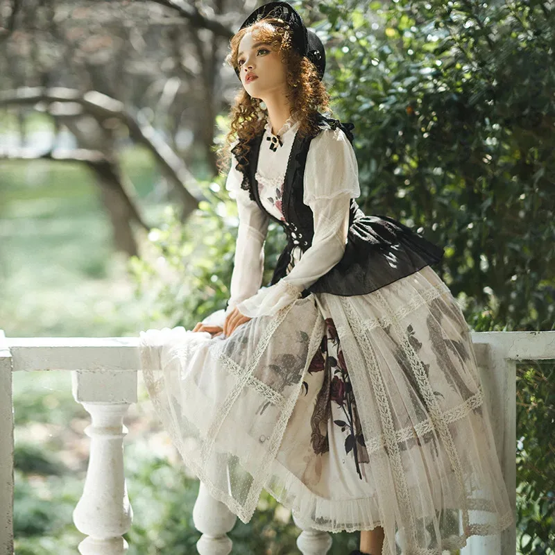 

AAA 2025 Original authentic daily Lovely LOLita elegant court sweet Princess long sleeve dress set