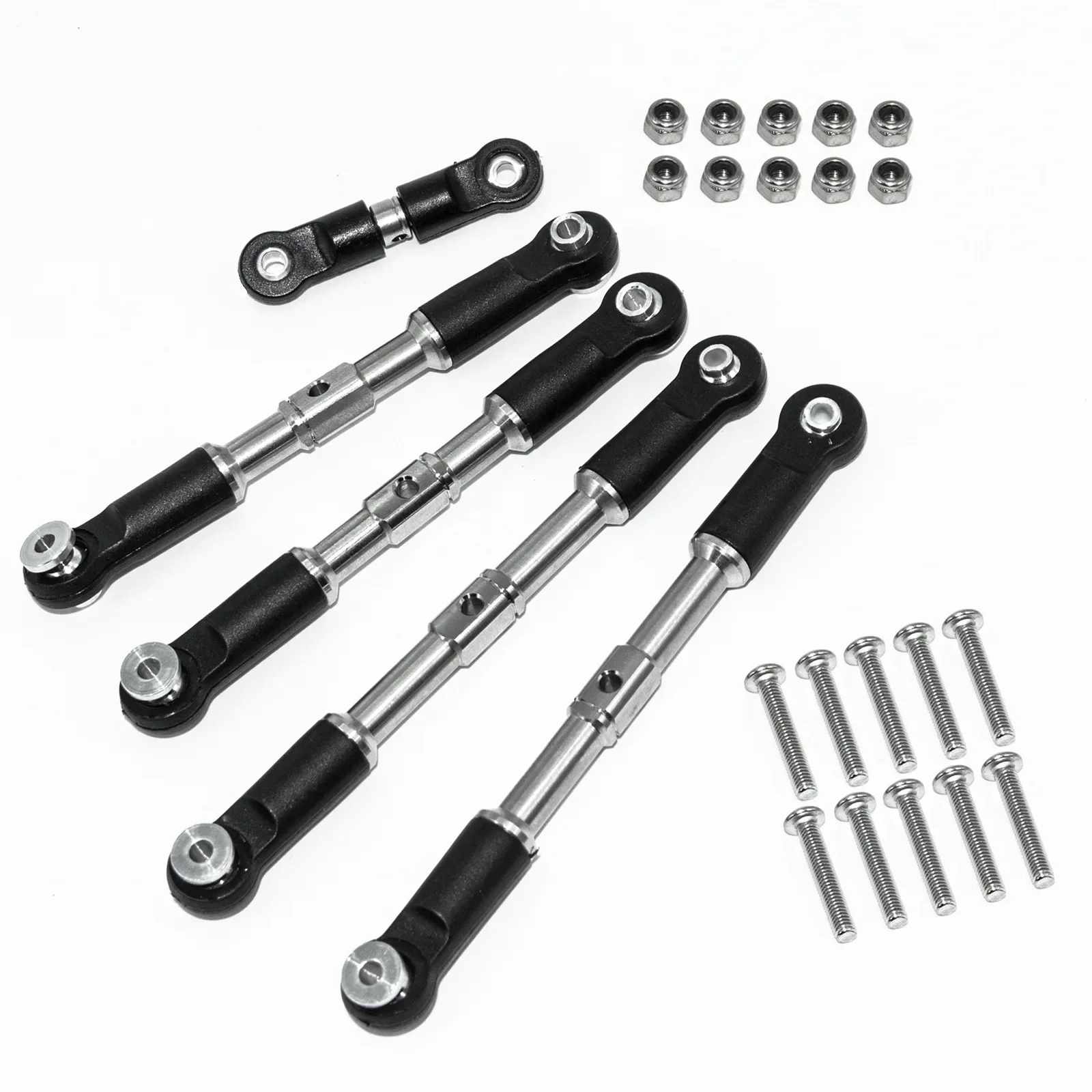 5pcs Steel Turnbuckles Camber Links Toe Links Set Linkage for Arrma 1/7 Infraction Limitless Felony 1/8 Typhon Upgrade Parts