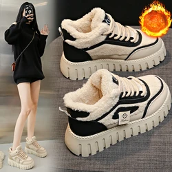 Fleece-lined Women Winter Snow Boots Waterproof Non-slip Warm Footwear High-top Boots Design Original Vulcanized Platform Shoes