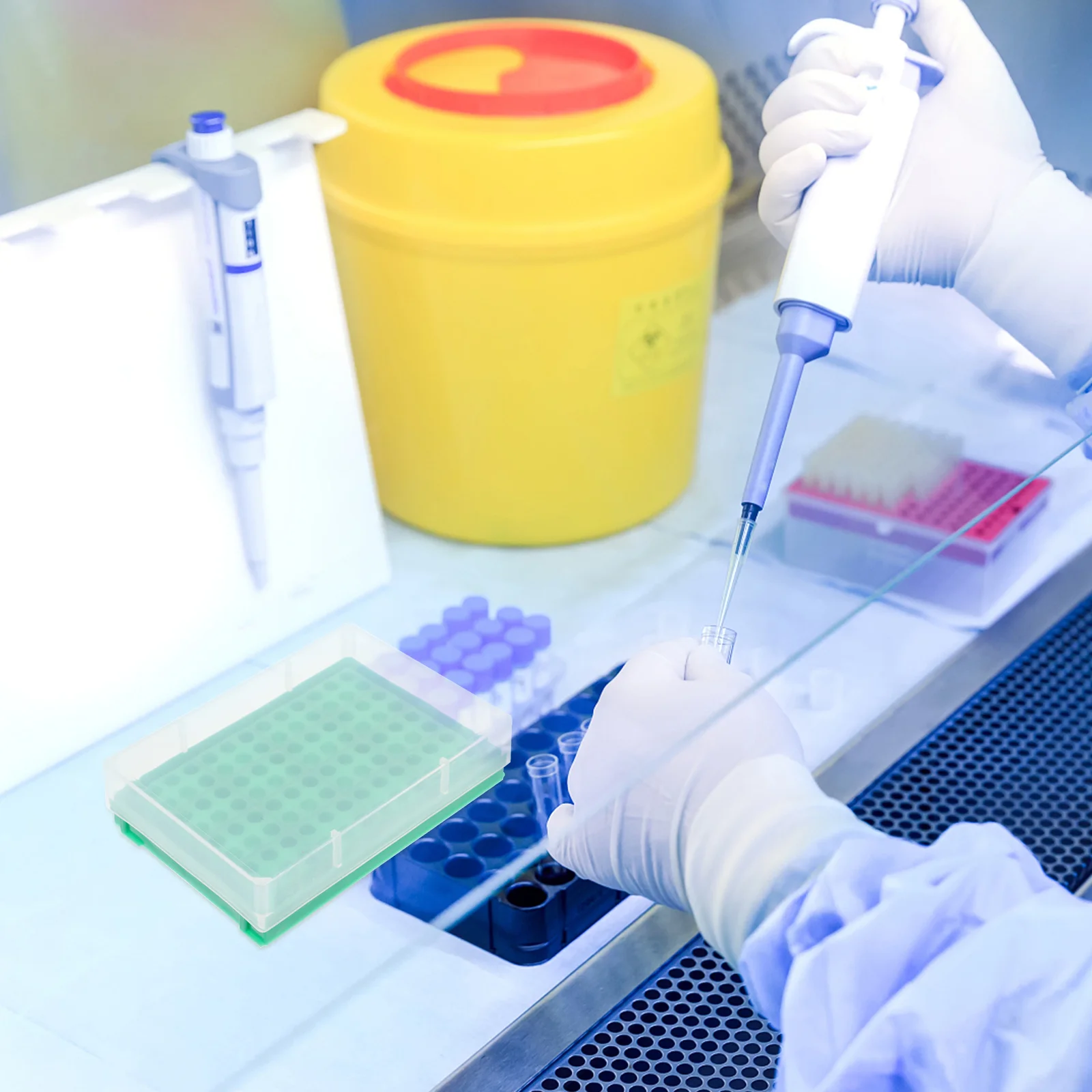 4pcs Tube Rack Tube Storage Box for 0.2ml Microcentrifuge Tubes