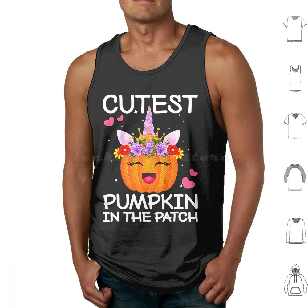 Cutest Pumpkin In The Patch Halloween Tank Tops Vest Sleeveless Christmas Xmas Funny Christmas Funny Xmas Christmas Tree