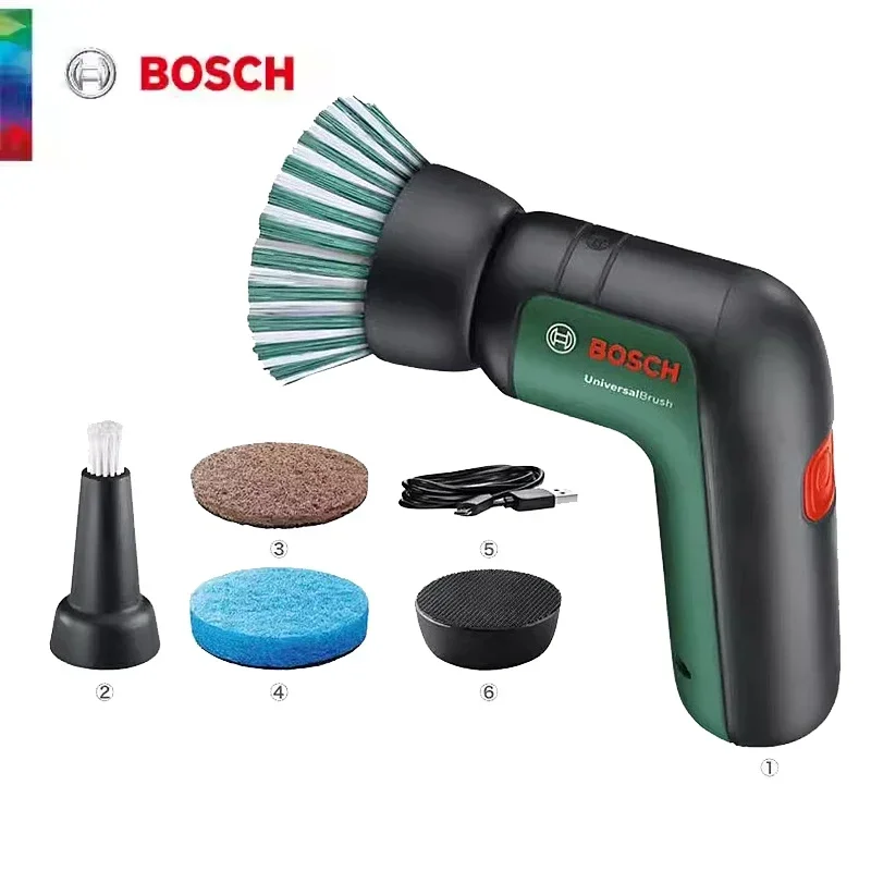 Bosch Universal Brush Electric Cleaning Brush Multifunctional DIY Rechargeable 3.6V Cordless Cleaning Brush Waterproof Tool Set