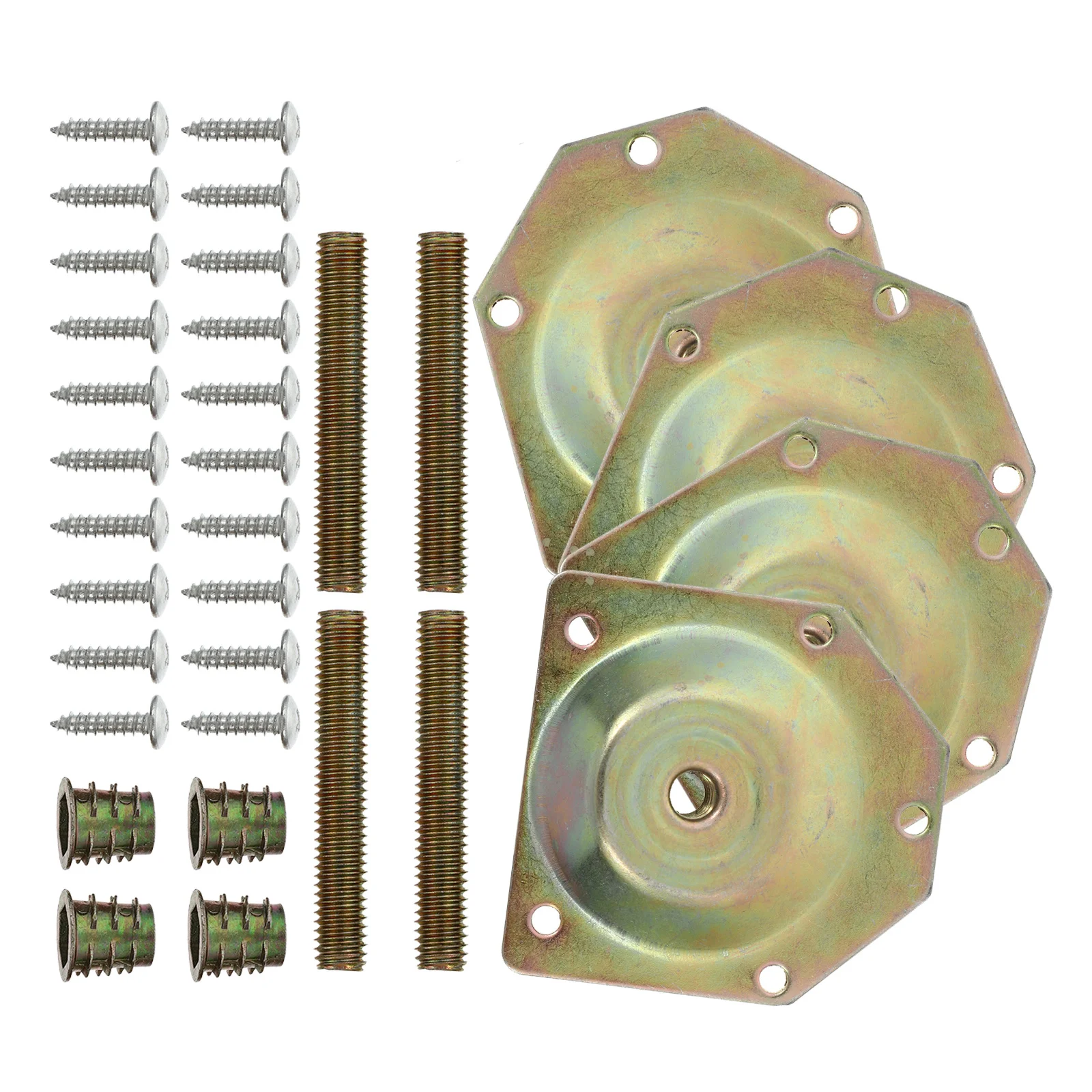 

4Pcs Furniture Leg Mounting Plates Angled Solid Iron for Chair Table Sofa Repair Attachment 12 Degree Connector Pad