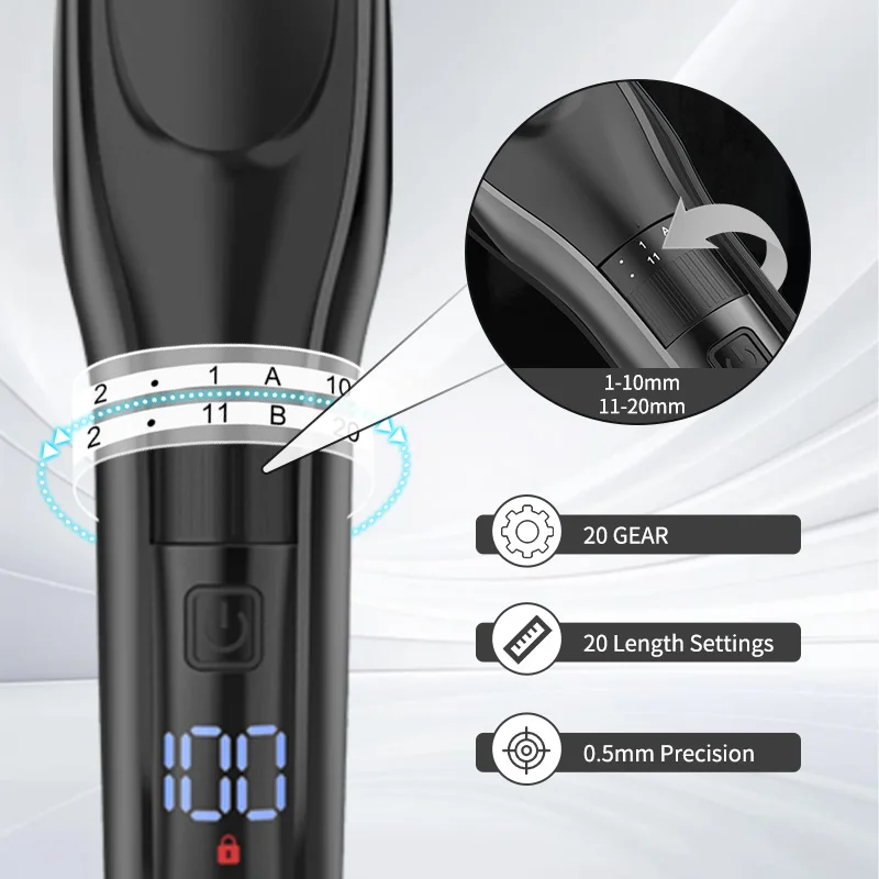 SEJOY Electric Hair Clipper Kit For Men, Adjustable Hair Cut Machine Hair Trimmer Professional Rechargeable Hair Cut Barber image 4