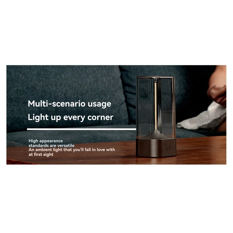 ABKS タッチセンサータッチコントロールデスクランプ 3 レベル調光可能な LED ライト小型ナイトライト USB 充電磁気ライト