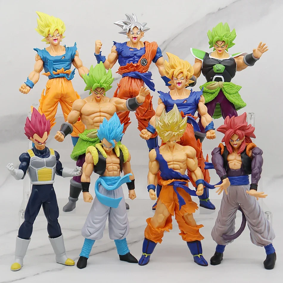 Dragon Ball Z Super Saiyan Anime Figurine Model GK Rose Goku Action Figure DBZ Gohan Figures Vegeta Statue Collection Toy Figma