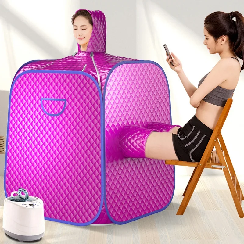 Portable Spa Room 2 person Steam Sauna  Home Beneficial Full Body Slimming Folding Detox Therapy Steaming Sauna Cabin