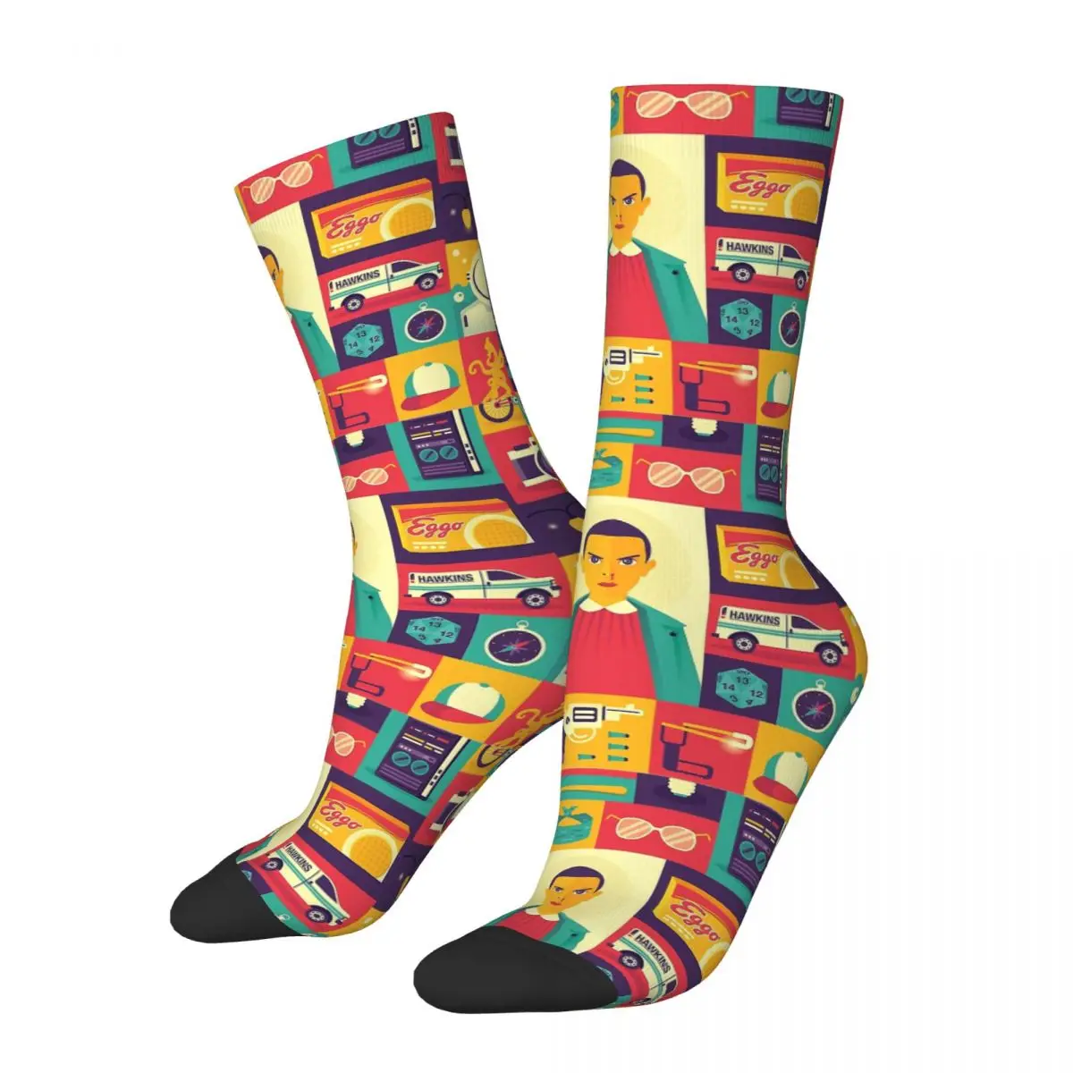 Upside Down_69360280 Socks Male Mens Women Autumn Stockings Polyester