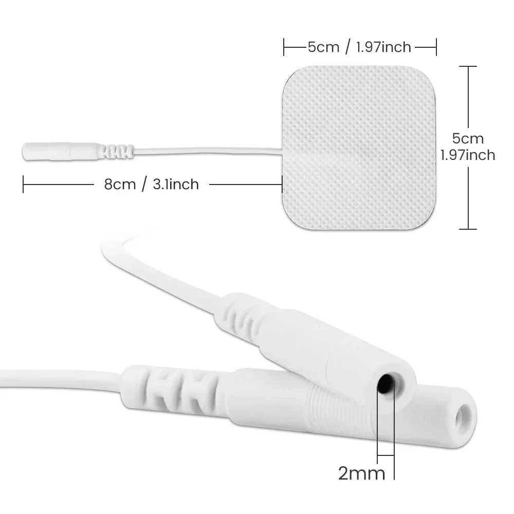 4x4cm 5x5cmElectrode Pads Gel For Tens Acupuncture Physiotherapy Machine Slimming Pulse Ems Muscle Stimulator Massager Sticker image 4
