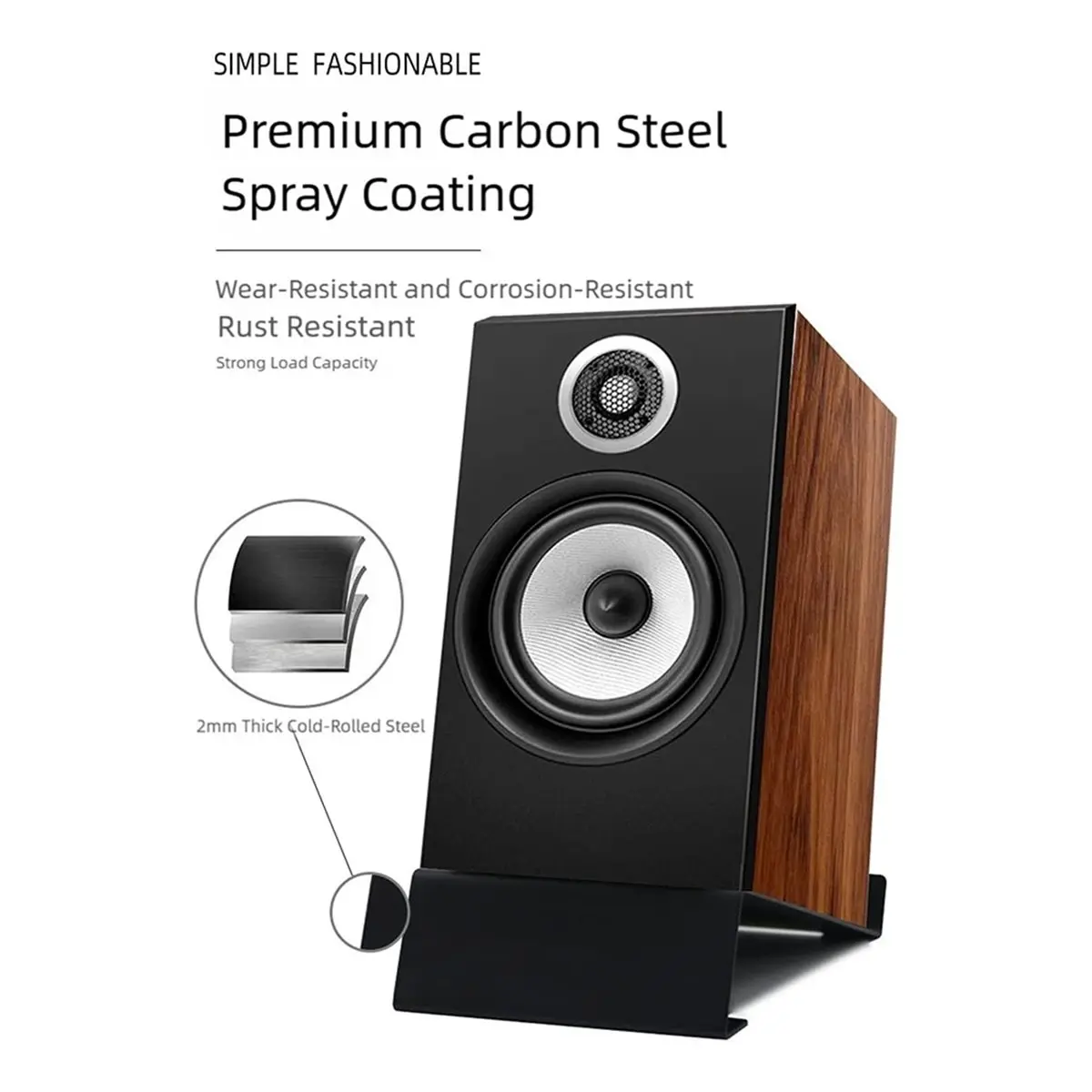 Desktop Speaker Stand with Anti Slip Base for MR5BT Secure Support and Hiddens Installation
