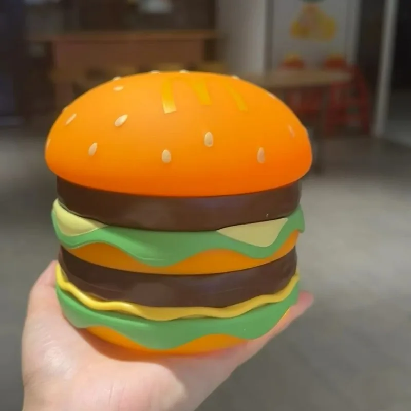 Iluminación de hamburguesa, juguetes ecológicos, luces nocturnas, tres opciones de iluminación ajustables, lámparas de noche, regalos de cumpleaños para niños