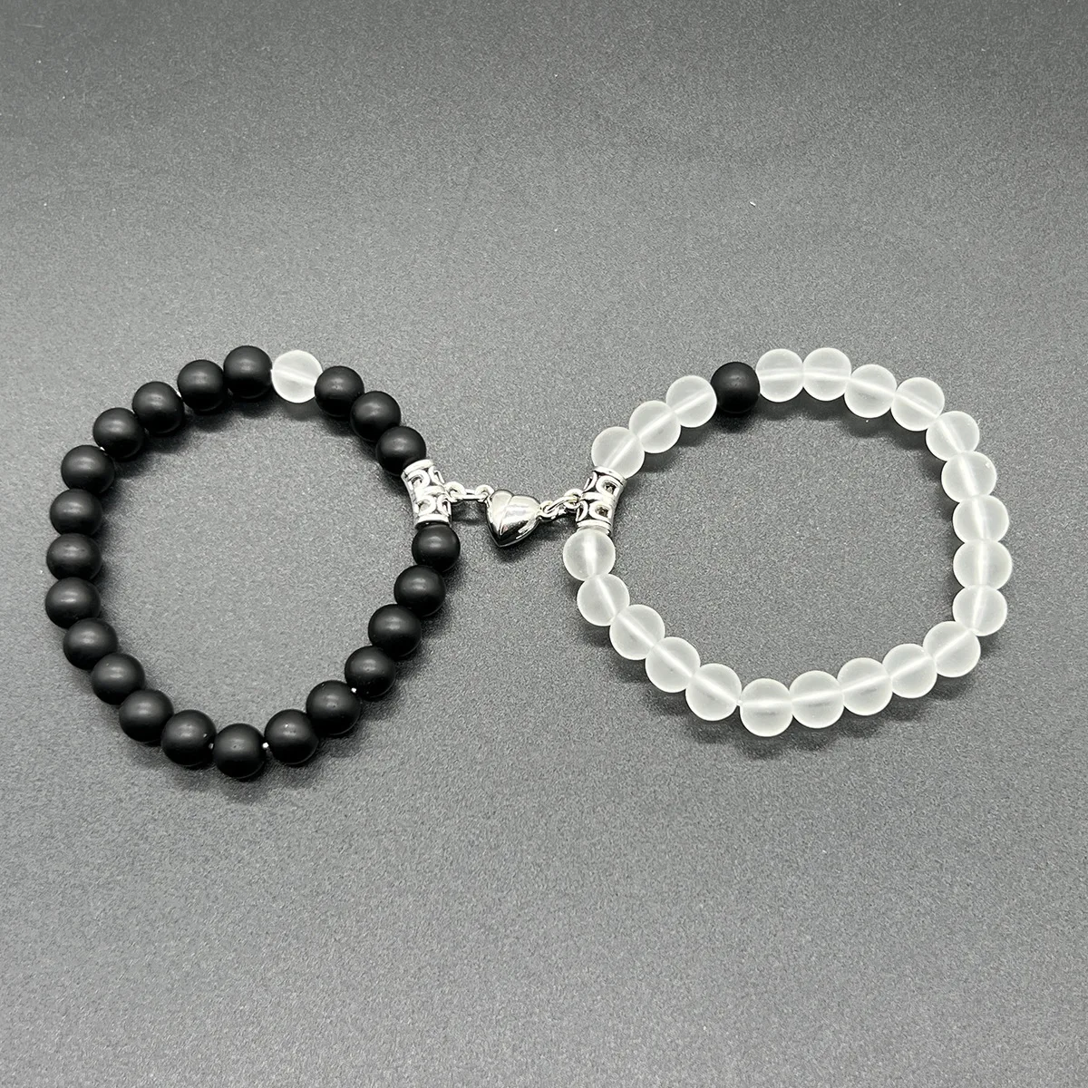 2pcs Handmade Heart Magnet Bracelets Lover Couple Glow Matching Bracelet Wicked Witch Movie Inspired Bracelet Friend BFF Jewelry