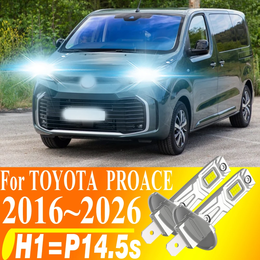 

2pcs H1 P14.5s LED Car Headlight Bulbs 12V White Turbo Auto Diode Fog Lamp High Power Super Bright For TOYOTA PROACE 2016~2026