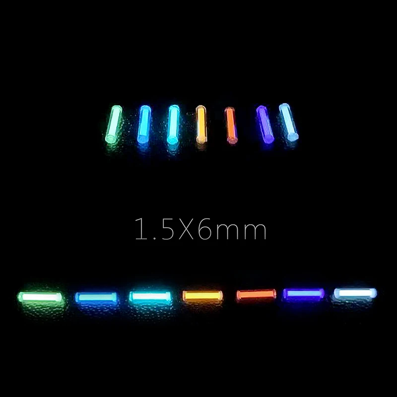 Glass Tube Self Luminous Emergency Lights Glass Luminous Tube Lamp Glow In The Dark For Outdoor Fingertip Gyro Decoration