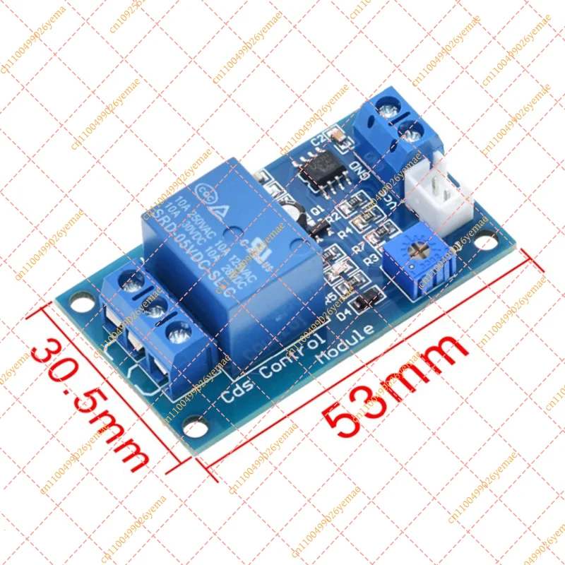 XH-M131 Photoresistor Relay Module, DC 5V/12V 10A Automatic Brightness Light Control Switch
