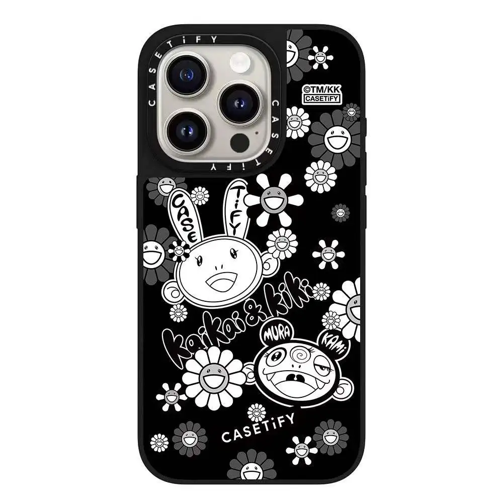 حافظة هاتف MINISO Anime Character Mirror لهاتف iPhone 16 Pro Max/15 Plus، مناسبة لهاتف iPhone 14 و13